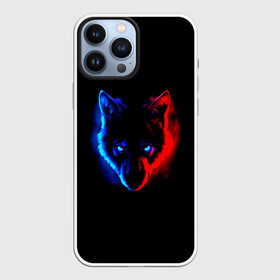 Чехол для iPhone 13 Pro Max с принтом Волк ,  |  | Тематика изображения на принте: animal | art | dog | fire | wolf | арт | взгляд | волк | волки | глаза | голова | животное | животные | зверь | лес | огонь | охота | охотник | парню | прикольная | природа | серый | собака | хищник