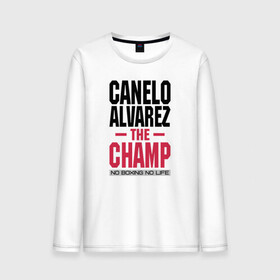 Мужской лонгслив хлопок с принтом Canelo Alvarez , 100% хлопок |  | 