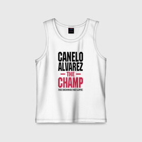 Детская майка хлопок с принтом Canelo Alvarez ,  |  | 