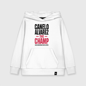 Детская толстовка хлопок с принтом Canelo Alvarez , 100% хлопок | Круглый горловой вырез, эластичные манжеты, пояс, капюшен | 