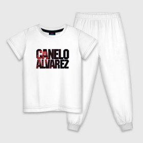 Детская пижама хлопок с принтом Canelo Alvarez , 100% хлопок |  брюки и футболка прямого кроя, без карманов, на брюках мягкая резинка на поясе и по низу штанин
 | 