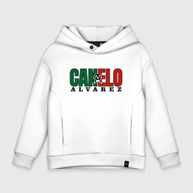 Детское худи Oversize хлопок с принтом Canelo Alvarez , френч-терри — 70% хлопок, 30% полиэстер. Мягкий теплый начес внутри —100% хлопок | боковые карманы, эластичные манжеты и нижняя кромка, капюшон на магнитной кнопке | 