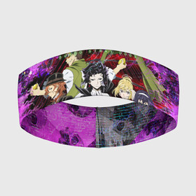 Повязка на голову 3D с принтом Bungou Stray Dogs color ,  |  | anime | bungou | bungou stray dogs | dogs | stray | аниме | бродячий пес | великий из бродячих псов | манга