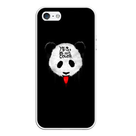 Чехол для iPhone 5/5S матовый с принтом _Panda_ , Силикон | Область печати: задняя сторона чехла, без боковых панелей | color | have | hunter | panda | text | we | yes | австралия | арт | бе | высунула | глаза | голова | да | дикое | есть | животное | лбу | млекопитающее | на | надпись | нас | нос | охотник | панда | панды | показывает