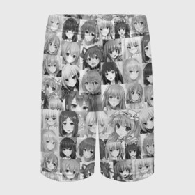 Детские спортивные шорты 3D с принтом Аниме девушки ,  100% полиэстер
 | пояс оформлен широкой мягкой резинкой, ткань тянется
 | anime | аниме | арт | девушки | манга | мультик | мультфильм | тян