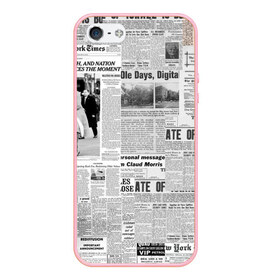 Чехол для iPhone 5/5S матовый с принтом Газета Newspaper , Силикон | Область печати: задняя сторона чехла, без боковых панелей | america | americans | chicago | new york times | newspaper | newspapers | tribune | wahintgon post | американские | газета | газетная | газеты | из газет | модная | модный | сша | трибьют