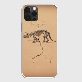 Чехол для iPhone 12 Pro Max с принтом Triceratops skeleton , Силикон |  | dinosaur | extinct | primal | skeleton | triceratops | вымерший | динозавр | первобытный | скелет | трицератопс