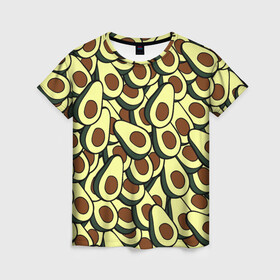 Женская футболка 3D с принтом Авокадо , 100% полиэфир ( синтетическое хлопкоподобное полотно) | прямой крой, круглый вырез горловины, длина до линии бедер | avocado | food | fruit | vegan | vegetarian | авокадо | веган | вегетарианство | еда | фрукты
