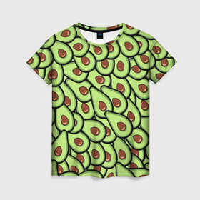 Женская футболка 3D с принтом АВОКАДО , 100% полиэфир ( синтетическое хлопкоподобное полотно) | прямой крой, круглый вырез горловины, длина до линии бедер | avocado | food | fruit | vegan | vegetarian | авокадо | веган | вегетарианство | еда | фрукты