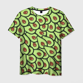 Мужская футболка 3D с принтом АВОКАДО , 100% полиэфир | прямой крой, круглый вырез горловины, длина до линии бедер | avocado | food | fruit | vegan | vegetarian | авокадо | веган | вегетарианство | еда | фрукты