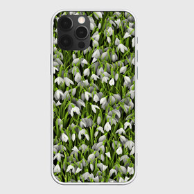 Чехол для iPhone 12 Pro Max с принтом Подснежники , Силикон |  | Тематика изображения на принте: 8 марта | букет | весенний | весна | клумба | паттерн | подарок | подснежник | растение | цветочный | цветы. цветок