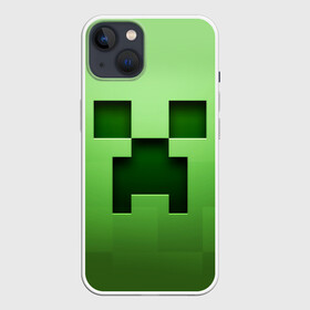 Чехол для iPhone 13 с принтом MINECRAFT ,  |  | block | creeper | cube | minecraft | pixel | блок | геометрия | крафт | крипер | кубики | майнкрафт | пиксели
