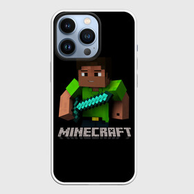 Чехол для iPhone 13 Pro с принтом MINECRAFT ,  |  | creeper | game | minecraft | блоки | игра | квадраты | компьютерная игра | крипер | майнкрафт