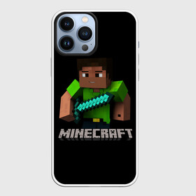 Чехол для iPhone 13 Pro Max с принтом MINECRAFT ,  |  | Тематика изображения на принте: creeper | game | minecraft | блоки | игра | квадраты | компьютерная игра | крипер | майнкрафт