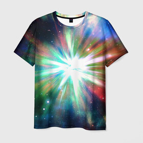 Мужская футболка 3D с принтом Космическая вспышка , 100% полиэфир | прямой крой, круглый вырез горловины, длина до линии бедер | Тематика изображения на принте: astronomy | астрономия | вселенная | вселенский | вспышка | вспышки | галактика | звезда | звёзды | космическая | космос | пространство | свет | светящиеся | светящийся | яркий | яркость