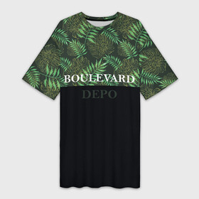 Платье-футболка 3D с принтом Boulevard Depo ,  |  | boulevard | bulevard | depo | luv | powerpuff | rap | yungrussia | бульвар | бульвард | депо | кащенко | лав | паверпаф | раша | реп | рэп | янг