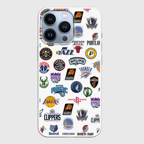 Чехол для iPhone 13 Pro с принтом NBA Pattern | НБА Паттерн ,  |  | basketball | boston celtics | brooklyn nets | nba | new york knicks | philadel | toronto raptors | баскетбол | бостон селтикс | бруклин нетс | нба | нью йорк никс | спорт | торонто рэпторс | филадельфия 76ерс