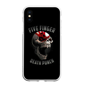 Чехол для iPhone XS Max матовый с принтом Five Finger Death Punch , Силикон | Область печати: задняя сторона чехла, без боковых панелей | 5fdp | death | ffdp | finger | five | five finger death punch | punch | грув метал