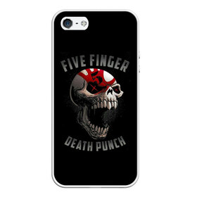 Чехол для iPhone 5/5S матовый с принтом Five Finger Death Punch , Силикон | Область печати: задняя сторона чехла, без боковых панелей | 5fdp | death | ffdp | finger | five | five finger death punch | punch | грув метал