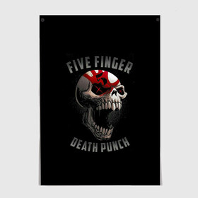 Постер с принтом Five Finger Death Punch , 100% бумага
 | бумага, плотность 150 мг. Матовая, но за счет высокого коэффициента гладкости имеет небольшой блеск и дает на свету блики, но в отличии от глянцевой бумаги не покрыта лаком | 5fdp | death | ffdp | finger | five | five finger death punch | punch | грув метал
