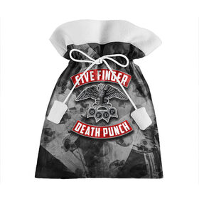 Подарочный 3D мешок с принтом Five Finger Death Punch , 100% полиэстер | Размер: 29*39 см | Тематика изображения на принте: 5fdp | death | ffdp | finger | five | five finger death punch | punch | грув метал