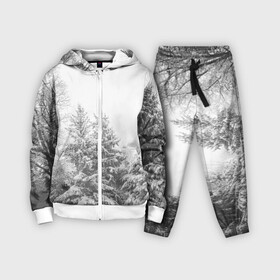 Детский костюм 3D с принтом Winter Storm ,  |  | winter | белый | деревья | ели | ель | заснеженный | зима | зимний | искусство | лес | природа | снег | снежная | текстура | текстуры | шторм