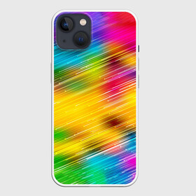 Чехол для iPhone 13 с принтом Радужный звездопад ,  |  | abstract | background | patter | абстракт | абстрактный | звездопад | паттерн | простой | радуга | радужный | текстура | текстуры | фон | цветной | яркий