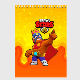 Скетчбук с принтом Эль Примо brawl stars , 100% бумага
 | 48 листов, плотность листов — 100 г/м2, плотность картонной обложки — 250 г/м2. Листы скреплены сверху удобной пружинной спиралью | brawl | brawl stars | brawlstars | brawl_stars | jessie | бравл | бравлстарс | эль примо