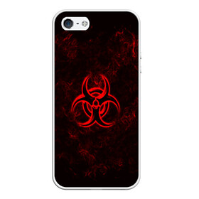 Чехол для iPhone 5/5S матовый с принтом BIOHAZARD , Силикон | Область печати: задняя сторона чехла, без боковых панелей | biohazard | biohazard 7 | crocodile | fang | game | hand | monster | new umbrella | resident evil | resident evil 7 | umbrella | umbrella corp | umbrella corporation | zombie | обитель