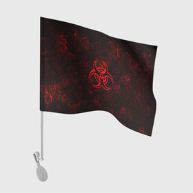 Флаг для автомобиля с принтом BIOHAZARD , 100% полиэстер | Размер: 30*21 см | biohazard | biohazard 7 | crocodile | fang | game | hand | monster | new umbrella | resident evil | resident evil 7 | umbrella | umbrella corp | umbrella corporation | zombie | обитель