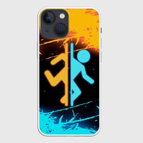 Чехол для iPhone 13 mini с принтом PORTAL. ,  |  | Тематика изображения на принте: aperture science | black mesa xen | half life | portal | portal 2 | valve | игра | портал