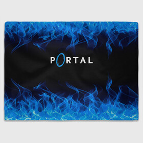 Плед 3D с принтом PORTAL. , 100% полиэстер | закругленные углы, все края обработаны. Ткань не мнется и не растягивается | aperture science | black mesa xen | half life | portal | portal 2 | valve | игра | портал
