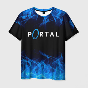 Мужская футболка 3D с принтом PORTAL. , 100% полиэфир | прямой крой, круглый вырез горловины, длина до линии бедер | aperture science | black mesa xen | half life | portal | portal 2 | valve | игра | портал