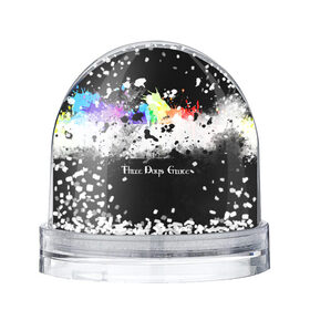 Снежный шар с принтом THREE DAYS GRACE , Пластик | Изображение внутри шара печатается на глянцевой фотобумаге с двух сторон | logo rock | rock | three days grace | логотипы групп | рок группы | рок музыка
