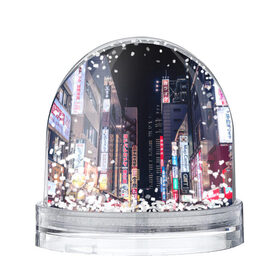 Снежный шар с принтом Ночной Токио , Пластик | Изображение внутри шара печатается на глянцевой фотобумаге с двух сторон | город | города | дома | здания | иероглифы | надписи | небо | неон | ночь | огни | страны | сумерки | улица | фонари | япония