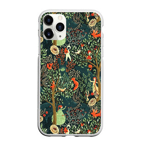 Чехол для iPhone 11 Pro Max матовый с принтом Abstraction Pattern , Силикон |  | abstraction pattern | forest | fox | girl | абстракция | лес | лисы | паттерн | узор