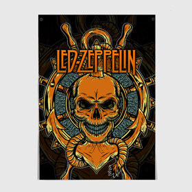 Постер с принтом Led Zeppelin , 100% бумага
 | бумага, плотность 150 мг. Матовая, но за счет высокого коэффициента гладкости имеет небольшой блеск и дает на свету блики, но в отличии от глянцевой бумаги не покрыта лаком | john paul jones | music | блюз | джимми пейдж | джон пол джонс | метал | роберт плант | рок | фолк | хард | хеви