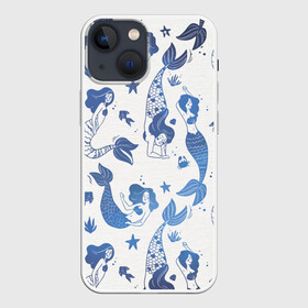 Чехол для iPhone 13 mini с принтом Мир русалок ,  |  | водный мир | девушка | девушки | море | морская звезда | океан | под водой | подводный мир | русалка | русалки | рыба | рыбы