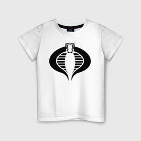 Детская футболка хлопок с принтом Кобра , 100% хлопок | круглый вырез горловины, полуприлегающий силуэт, длина до линии бедер | animals | cm punk | cobra | snake | животные | змея | кобра | см панк