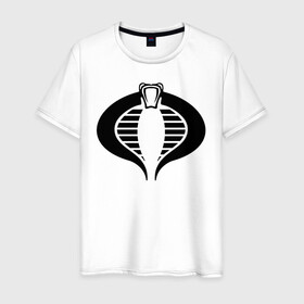Мужская футболка хлопок с принтом Кобра , 100% хлопок | прямой крой, круглый вырез горловины, длина до линии бедер, слегка спущенное плечо. | animals | cm punk | cobra | snake | животные | змея | кобра | см панк