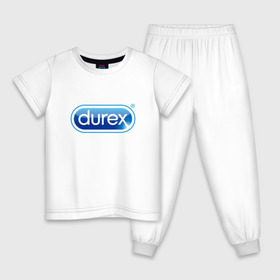 Детская пижама хлопок с принтом DUREX , 100% хлопок |  брюки и футболка прямого кроя, без карманов, на брюках мягкая резинка на поясе и по низу штанин
 | 