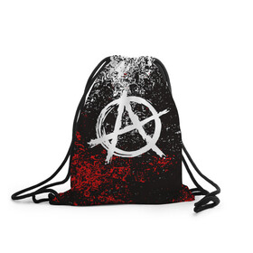 Рюкзак-мешок 3D с принтом АНАРХИЯ , 100% полиэстер | плотность ткани — 200 г/м2, размер — 35 х 45 см; лямки — толстые шнурки, застежка на шнуровке, без карманов и подкладки | anarchy | riot | rock | анархия | бунт | знаки | музыка | панки | рок | символ