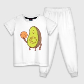 Детская пижама хлопок с принтом Авокадо , 100% хлопок |  брюки и футболка прямого кроя, без карманов, на брюках мягкая резинка на поясе и по низу штанин
 | avocado | vegan | vegetarian | авокадо | веган | вегетарианство