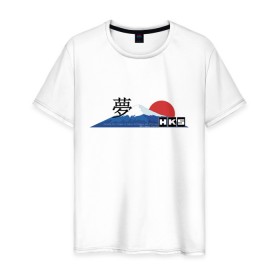 Мужская футболка хлопок с принтом HKS Japan JDM , 100% хлопок | прямой крой, круглый вырез горловины, длина до линии бедер, слегка спущенное плечо. | 