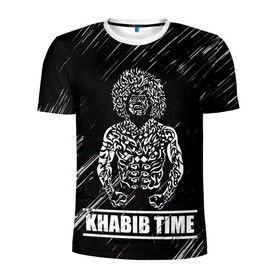 Мужская футболка 3D спортивная с принтом KHABIB , 100% полиэстер с улучшенными характеристиками | приталенный силуэт, круглая горловина, широкие плечи, сужается к линии бедра | khabib | боец | борец | мма | нурмагомедов | орёл | хабиб