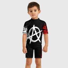 Детский купальный костюм 3D с принтом АНАРХИЯ | ANARCHY , Полиэстер 85%, Спандекс 15% | застежка на молнии на спине | anarchy | riot | rock | анархия | бунт | знаки | музыка | панки | рок | символ