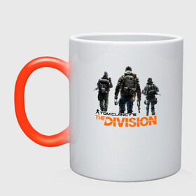 Кружка хамелеон с принтом The Division 2 , керамика | меняет цвет при нагревании, емкость 330 мл | extremis malis | logo | new york | shd agent | the division 2 | the division logo | tom clancys the division