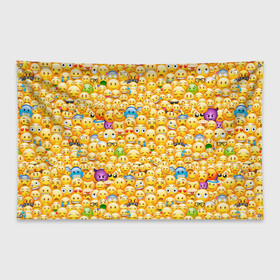 Флаг-баннер с принтом Смайлики Emoji , 100% полиэстер | размер 67 х 109 см, плотность ткани — 95 г/м2; по краям флага есть четыре люверса для крепления | emoji | smile | sticker | грусть | любовь | печаль | плачь | смайлики | стикеры | текстура | улыбка | эмоджи | эмодзи