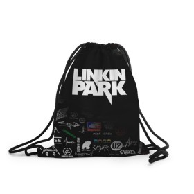 Рюкзак-мешок 3D с принтом LINKIN PARK , 100% полиэстер | плотность ткани — 200 г/м2, размер — 35 х 45 см; лямки — толстые шнурки, застежка на шнуровке, без карманов и подкладки | chester bennington | linkin park | mike shinoda | альтернативный метал | альтернативный рок | линкин парк | майк шинода | ню метал | поп музыка | поп рок | рэп метал | рэп рок | электроник рок