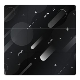 Магнитный плакат 3Х3 с принтом Падение комет в космосе , Полимерный материал с магнитным слоем | 9 деталей размером 9*9 см | 